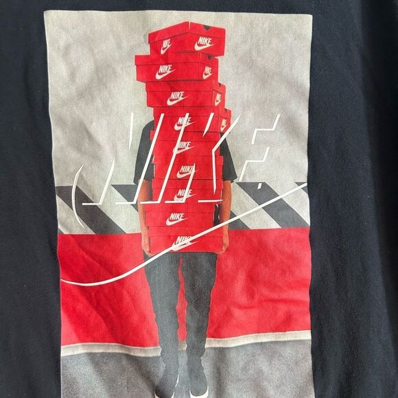 NIKE Pile of Boxes & Collector Holding Shoe Boxes Size L - Picture 9 of 16